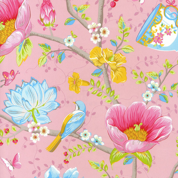 Pip Studio III wallpaper Chinese Garden Pink 341001 |  