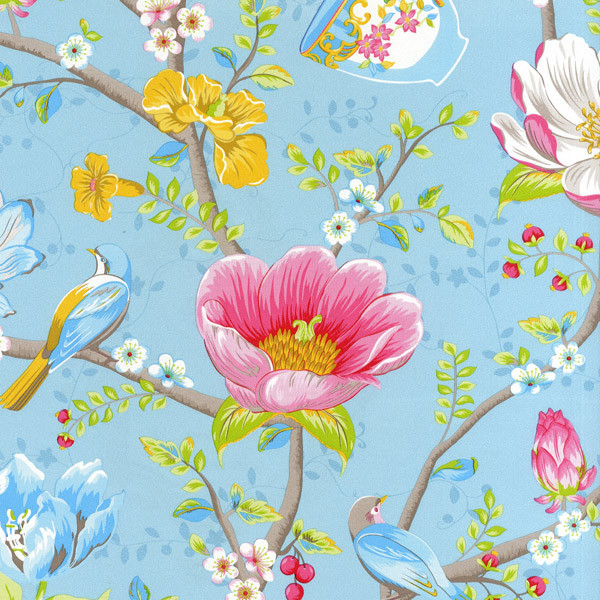 Pip Studio III wallpaper Chinese Garden Light Blue 341002 |  