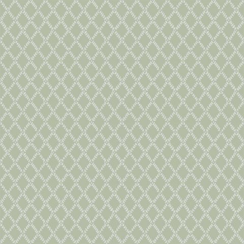 Dutch Wallcoverings First Class - Midbec Fågelsång - Trevor Green/white 34037