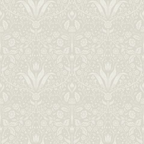 Dutch Wallcoverings First Class - Midbec Fågelsång - Mary Light grey 34007