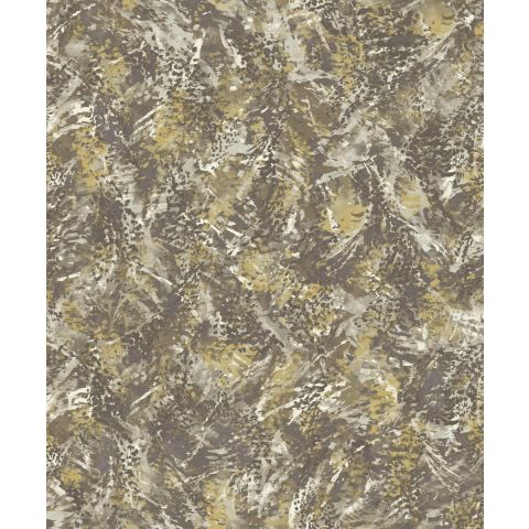 DUTCH WALLCOVERINGS FIRST CLASS ARABESQUE - PLUMA CHOCOLATE GOLD 36342