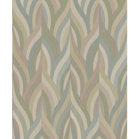 DUTCH WALLCOVERINGS FIRST CLASS ARABESQUE - ARABESQUE BLUSH AQUA 36371