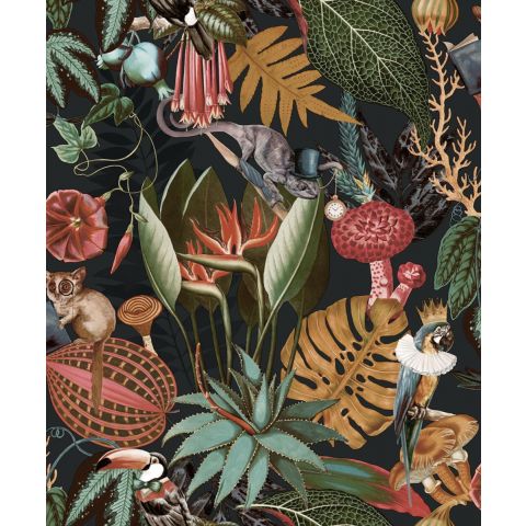 DUTCH WALLCOVERINGS FIRST CLASS ARBORETUM - REVERIE BLACK 91173