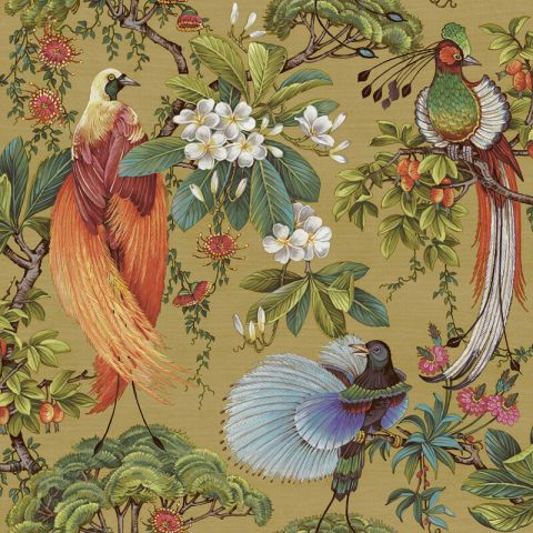 Dutch Wallcoverings First Class - Cascading Gardens - Yasuni Ochre 91402