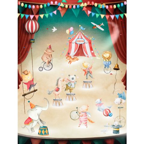 CUTE WALLS PLAYING CIRCUS - MULTICOLOUR  CW6056-1