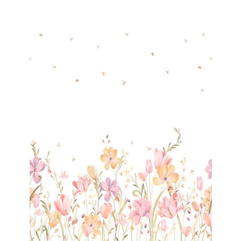 CUTE WALLS BEE FLOWERS - BRILLIANT WHITE CW6129-1